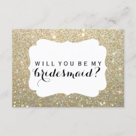 Invitación Serás mi dama de honor - Fab Purpurina de oro