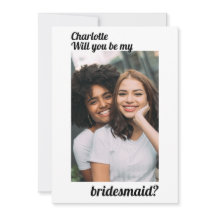 ¿Serás mi dama de honor Foto Personalizada