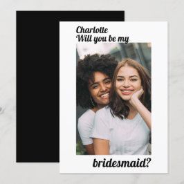 Invitación ¿Serás mi dama de honor Foto Personalizada