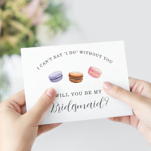 Invitación ¿Serás mi dama de honor? Macarón Francés