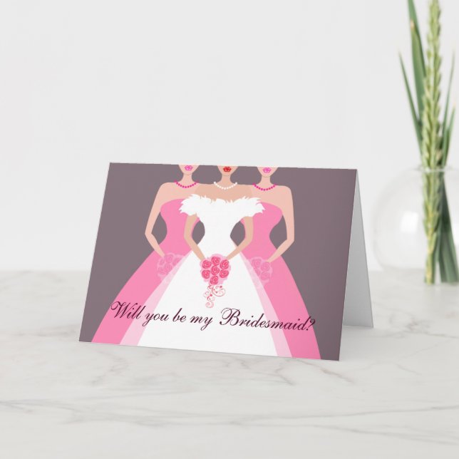 Invitación ¿Serás mi dama de honor? Partido de las Novias (ro (Anverso)