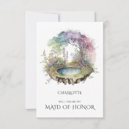 Invitación ¿Serás Mi Dama De Honor Pozo De Los Deseos