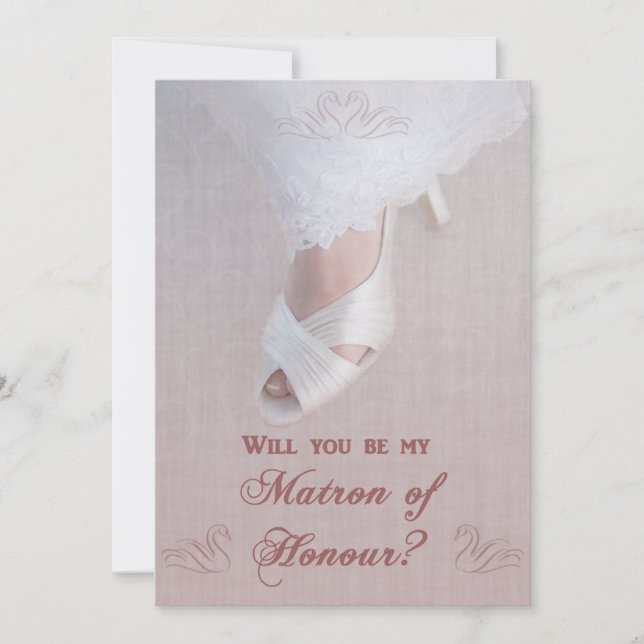 Invitación ¿Serás mi Dama de Honor? ¡Preciosa en Rosa! (Anverso)