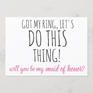 Invitación ¿serás mi dama de honor? propuesta de boda