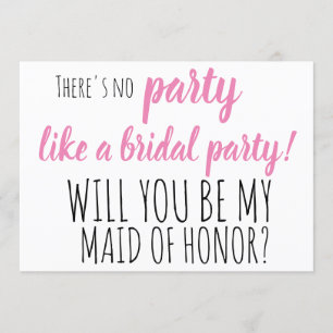 Invitación ¿serás mi dama de honor? propuesta de boda