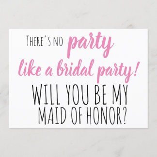 Invitación ¿serás mi dama de honor? propuesta de boda