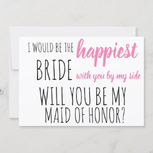 Invitación ¿serás mi dama de honor? propuesta de boda