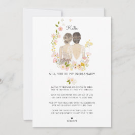 Invitación ¿Serás mi dama de honor/Propuesta de dama de honor
