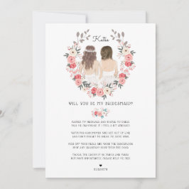 Invitación ¿Serás mi dama de honor/Propuesta de dama de honor