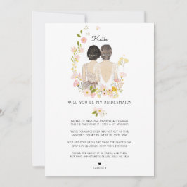 Invitación ¿Serás mi dama de honor/Propuesta de dama de honor