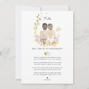 Invitación ¿Serás mi dama de honor/Propuesta de dama de honor