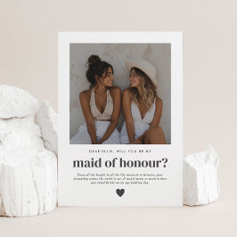 Invitación ¿Serás mi Dama de Honor Propuesta de Foto