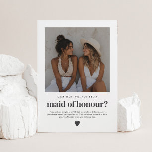 Invitación ¿Serás mi Dama de Honor Propuesta de Foto