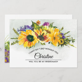 Invitación ¿Serás mi dama de honor? Rústica de Summer Meadow