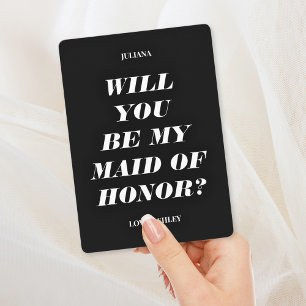 Invitación ¿Serás mi dama de honor? Texto moderno