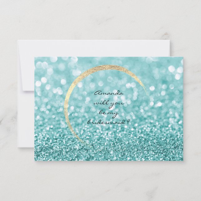 Invitación ¿Serás mi dama de honor Tiffany Purpurina VIP (Anverso)