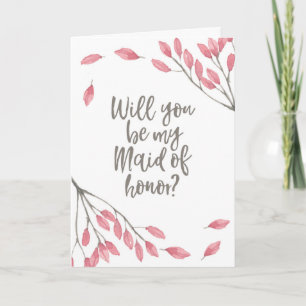 Invitación ¿Serás mi doncella de honor floral?