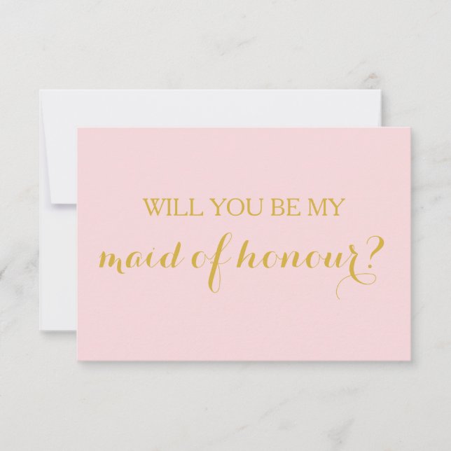 Invitación ¿Serás mi empleada de honor? (Anverso)