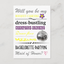 Invitación "¿Serás mi empleada de honor?"