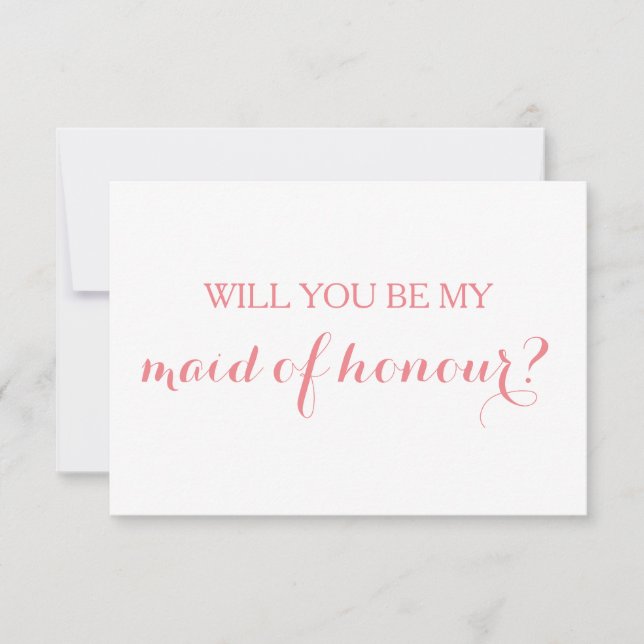 Invitación ¿Serás mi empleada de honor? (Anverso)