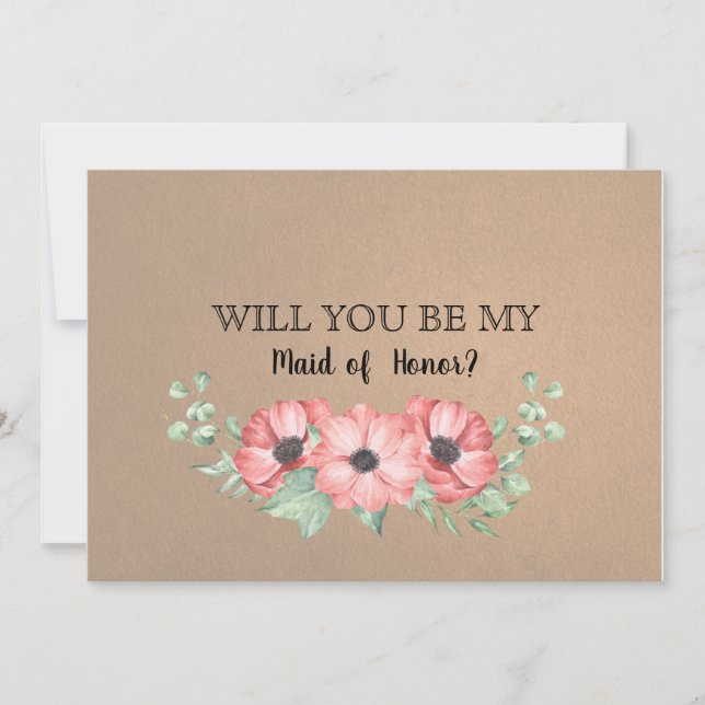 Invitación Serás mi empleada de honor (Anverso)