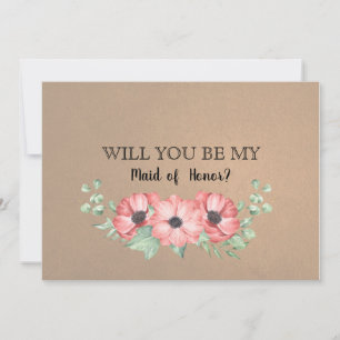 Invitación Serás mi empleada de honor