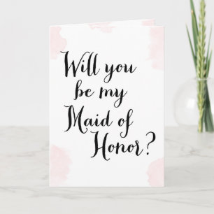 Invitación ¿Serás mi empleada de honor? Acuarela