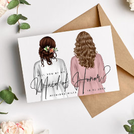 Invitación ¿Serás mi empleada de honor? Chicas en Robes V2 In