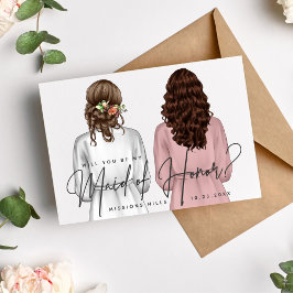 Invitación ¿Serás mi empleada de honor? Chicas en Robes V2 In