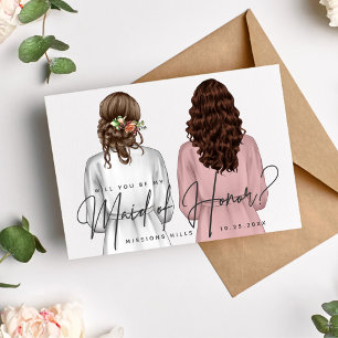 Invitación ¿Serás mi empleada de honor? Chicas en Robes V2 In