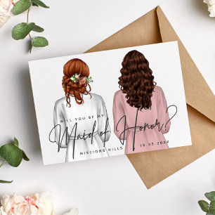 Invitación ¿Serás mi empleada de honor? Chicas en Robes V2 In