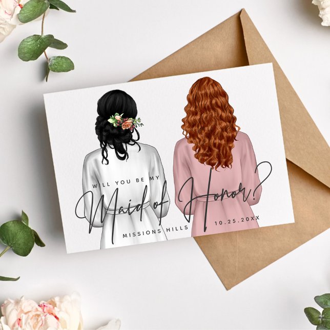 Invitación ¿Serás mi empleada de honor? Chicas en Robes V2 In (Subido por el creador)