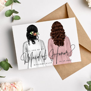 Invitación ¿Serás mi empleada de honor? Chicas en Robes V2 In