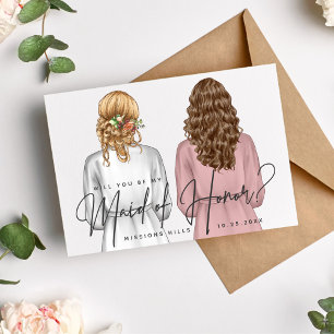 Invitación ¿Serás mi empleada de honor? Chicas en Robes V2 In