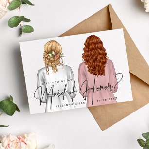 Invitación ¿Serás mi empleada de honor? Chicas en Robes V2 In