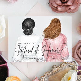 Invitación ¿Serás mi empleada de honor? Chicas en robos