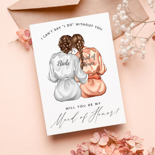 Invitación ¿Serás mi empleada de honor? Chicas En Robos De Se