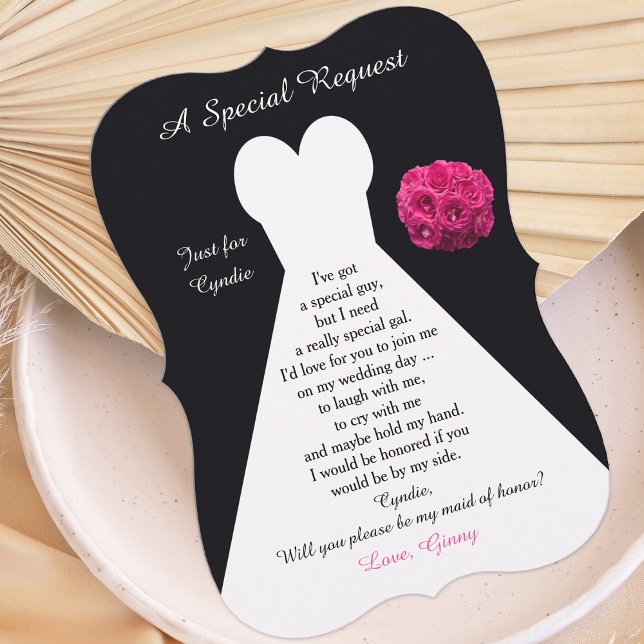 Invitación Serás mi empleada de honor con Rosas (Subido por el creador)