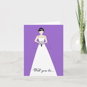 Invitación ¿Serás mi empleada de honor? Morado