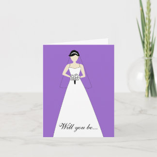 Invitación ¿Serás mi empleada de honor? Morado