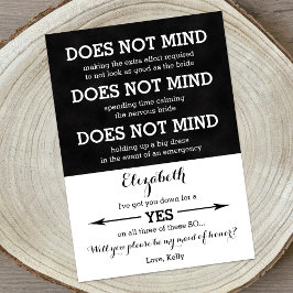 Invitación ¿Serás mi empleada de honor? No importa