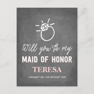 Invitación ¿Serás mi empleada de honor? Noviaria