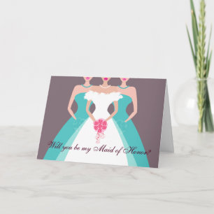 Invitación ¿Serás mi empleada de honor? Partido de las Novias