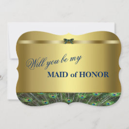 Invitación ¿Serás mi empleada de honor? Personalizado Gold Pe
