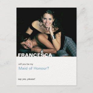 Invitación ¿Serás mi empleada de honor y fotografía moderna?