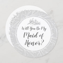 Invitación ¿Serás mi empleada del honor de la moderna hoja bo