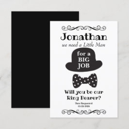 Invitación ¿Serás mi estilo vintage del portador del anillo?