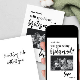 Invitación ¿Serás mi foto de la dama de honor?