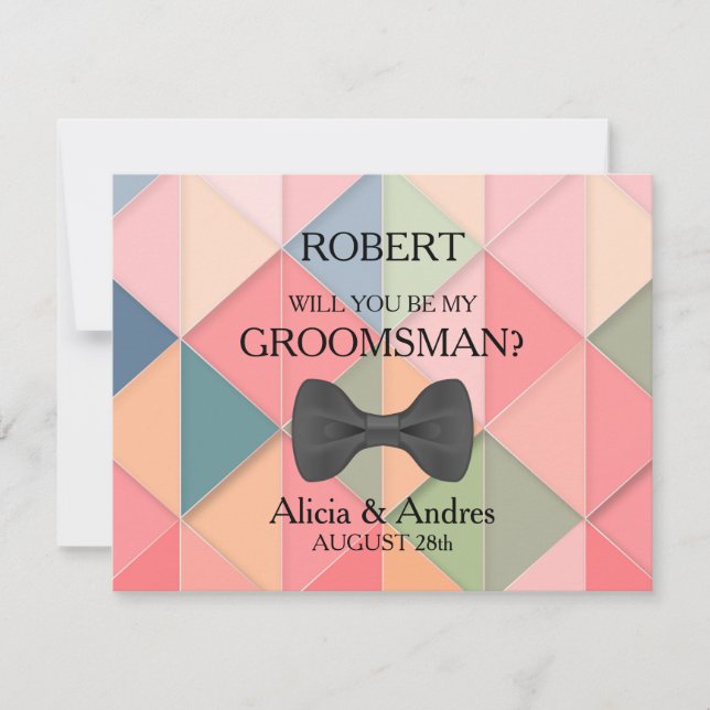 Invitación ¿Serás mi Groomsman? (Anverso)