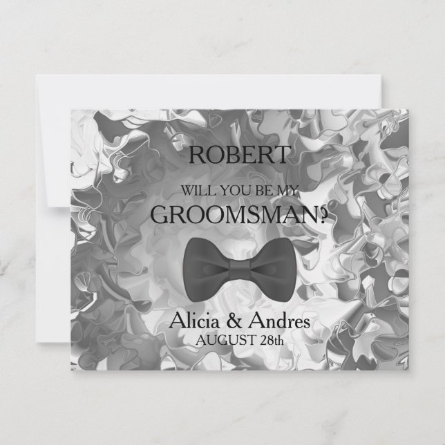 Invitación ¿Serás mi Groomsman? (Anverso)
